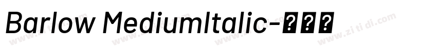Barlow MediumItalic字体转换